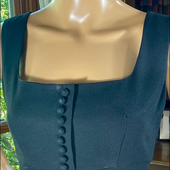 ▪️VTG▪️LIZ CLAIBORNE▪️Button Accent Wiggle Dress - Picture 3 of 9